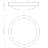 Lampa sufitowa Astro Dakota 300 1129001 Polerowany Chrom