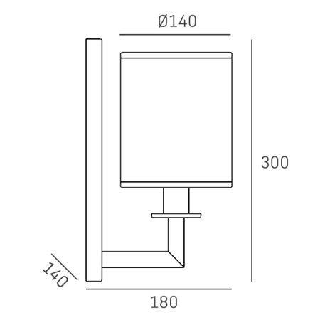 Cosmo Light Kinkiet LILLE W01906BR-WH