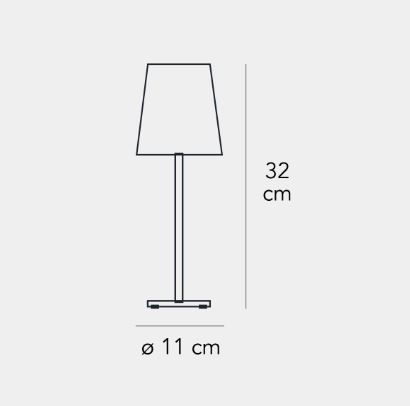 Lampa stołowa Fontana Arte F350400150KBNE Chiara