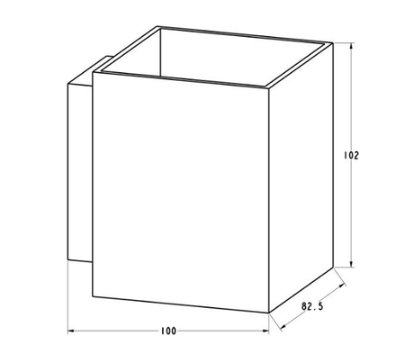Kinkiet Sola WL Square White-91062 Zuma Line