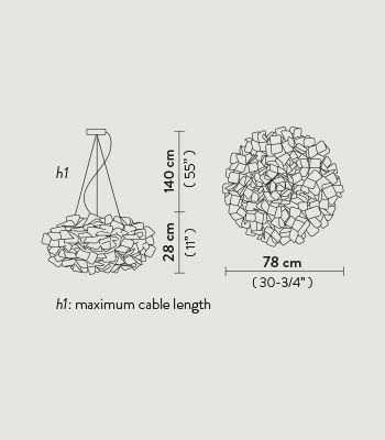 Lampa wisząca Slamp CLISL00MNM01T00000EU Clizia Large Mama Non Mama
