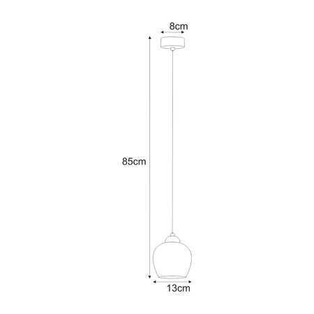 Lampa wisząca Kaja TULA K-5605 czarny, złoty, bursztyn