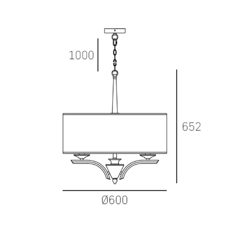Cosmo Light Lampa wisząca ATLANTA P05803NI-WH