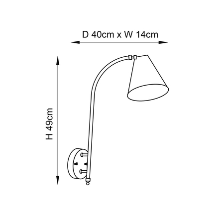 Kinkiet Endon Lighting Radha 93144 mosiądz