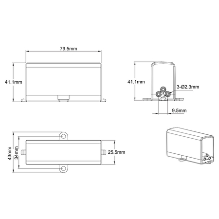 Light Prestige Łącznik I elektryczny do oświetlenia modułowego Geometric System New LP-0209 łącznik I