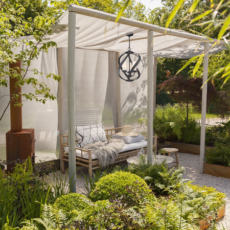 Latarnia wisząca Blacksmith - 3 źródła światła Quintiesse QN-BLACKSMITH-3P-OBK