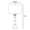 Cosmo Light Lampa stołowa LOBOC T01019BR-WH