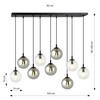 Lampa wisząca COSMO 9 BL MIX2 Emibig 714/9M2 czarny