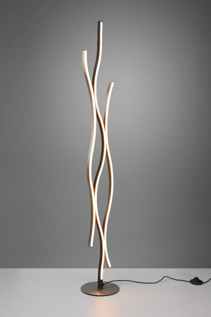 Lampa podłogowa Trio 441210305 czarny/srebrny