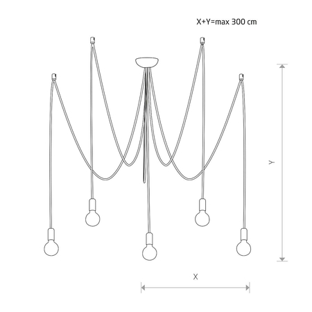 Lampa Nowodvorski 6788 SPIDER BLACK V