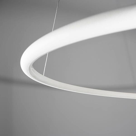 Lampa wisząca Linea No.5 60/40cm białozłota ściemnialna 3k