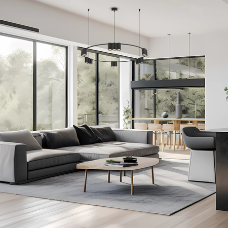 Milagro Lampa wisząca (koło) GENESIS BLACK 15xGU10 ML0376 CZARNY