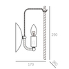 Cosmo Light Kinkiet PALERMO W03077NI