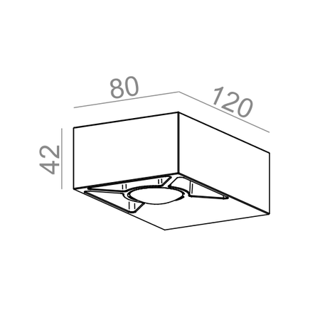 Kinkiet AQForm Golo LED Hermetic Wall Biały Struktura