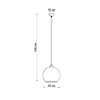 Sollux Lighting Lampa wisząca BALL biała SL.0256