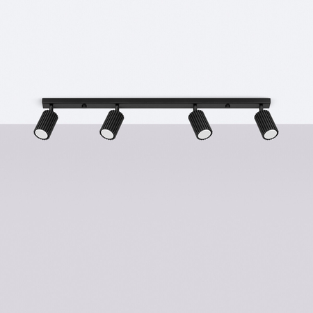 Sollux Lighting Plafon KARBON 4L czarny SL.1584