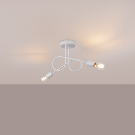 Sollux Lighting Żyrandol LOOP 2 biały SL.1471