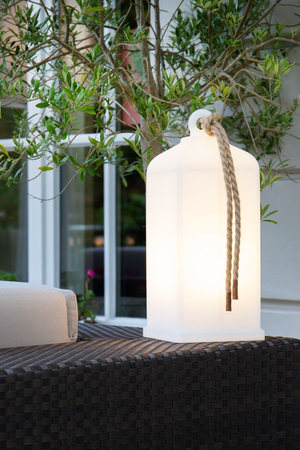 Latarnia LED Lampa solarna zewnętrzna ogrodowa przenośna 2900K Biała ciepła 45cm 42499S biały