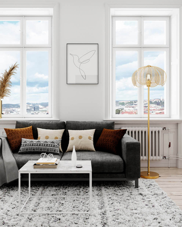 Lampa podłogowa By Rydens Daisy 4100910-6503 złoty matowy