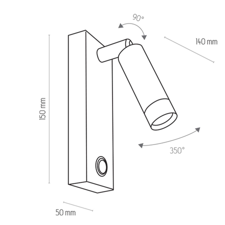 Kinkiet ENZO TK Lighting 4484 czarny