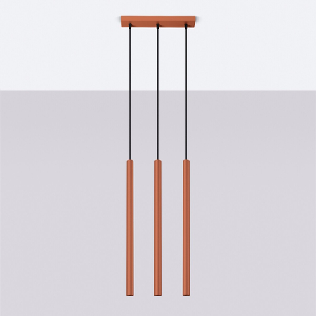 Sollux Lighting Lampa wisząca PASTELO 3 ochra czerwona SL.1526