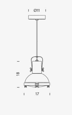 Lampa wisząca Nemo PRPFWS51 Projecteur 165 Biała