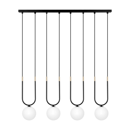 Lampa wisząca Kaja ENZO K-5592 czarny, biały, złoty