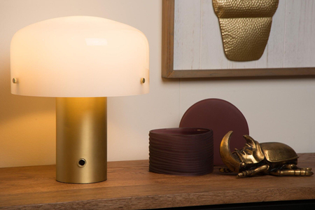 Lampa stołowa Lucide TIMON 05539/01/02 biały/złoty