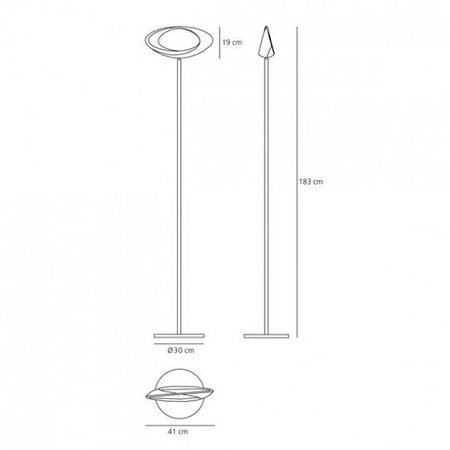 Lampa podłogowa Artemide 1180W10A Cabildo LED