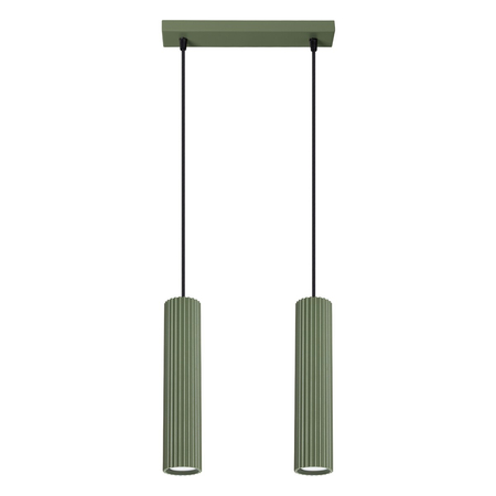 Sollux Lighting Lampa wisząca KARBON 2 zielona oliwka SL.1612