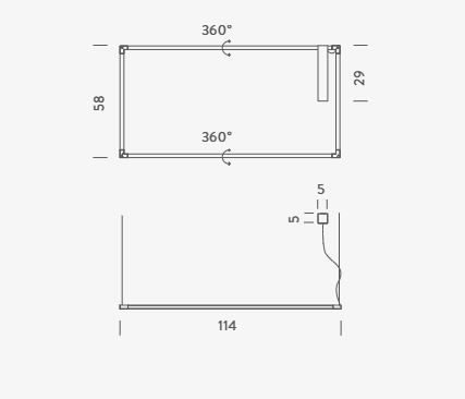 Lampa wisząca Nemo SPILNN52 Spigolo Horizontal Czarna