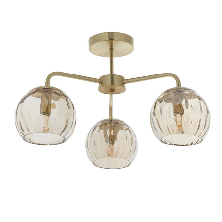 Lampa sufitowa Endon Lighting Dimple 91968 mosiądz