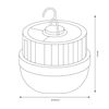 Eko-Light Przenośna Lampka LED Ufo 10W 4000K + Solar EK1679 BIAŁY / CZARNY