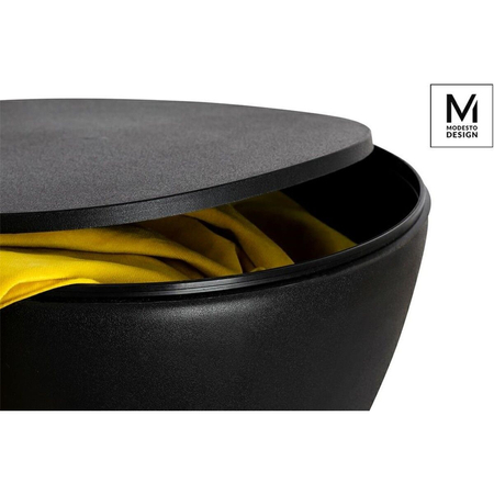 MODESTO stołek TAMBURO czarny - polipropylen