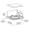 Lampa wpuszczana AQForm Iform 111 x 1 Qrled Recessed Biały Struktura
