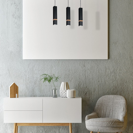 Milagro Lampa wisząca VIDAR BLACK 3xGU10 MLP5404 CZARNY