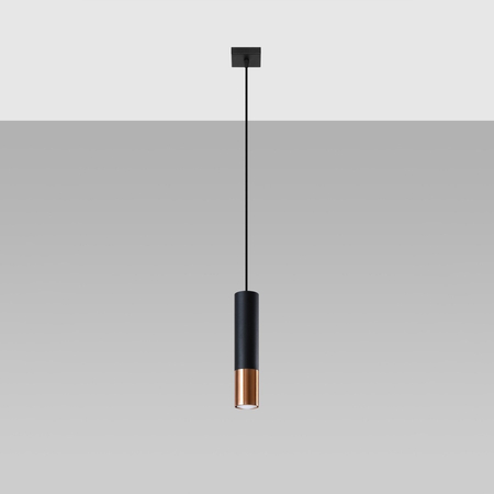 Sollux Lighting Lampa wisząca LOOPEZ 1 czarny/miedź SL.0946