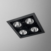 Lampa wpuszczana AQForm Squares 70 x 4 Sq LED Recessed Czarny Struktura