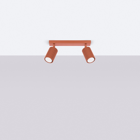 Sollux Lighting Plafon KARBON 2 ochra czerwona SL.1637