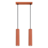 Sollux Lighting Lampa wisząca KARBON 2 ochra czerwona SL.1631