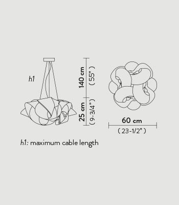 Lampa wisząca Slamp FABSL00PRS01T00000EU Fabula Large Prisma