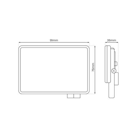 Eko-Light Naświetlacz LED 10W 950lm 5000K EKN9013 CZARNY