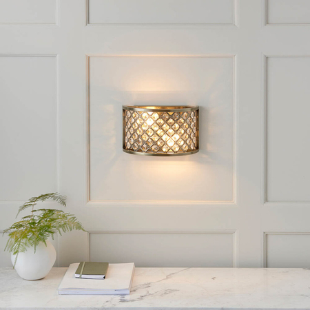 Kinkiet Endon Lighting Hudson 70559 mosiądz