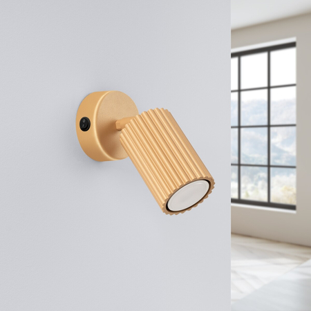 Sollux Lighting Kinkiet KARBON złoty z włącznikiem SL.1560