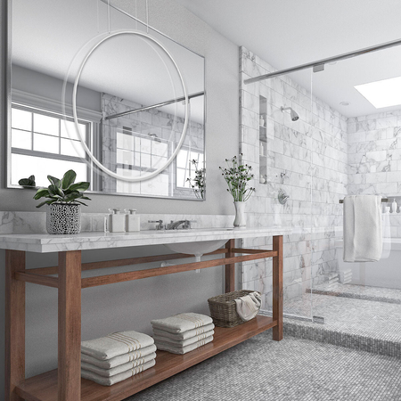 Light Prestige Lampa wisząca Mirror S biała IP44 LED CCT LP-999/1P S WH CCT