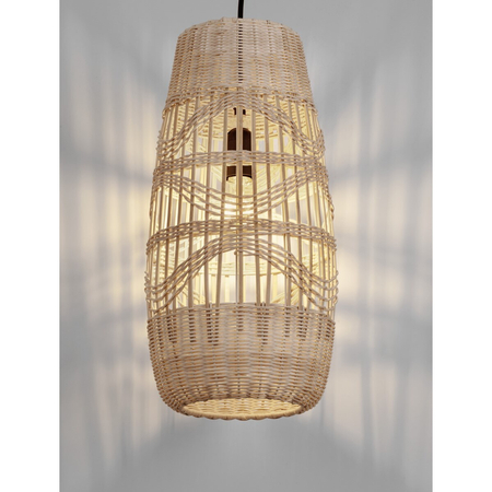 Lampa wisząca Luces Exclusivas GELVIRA LE45378 drewno jasne i ciemne, czarny