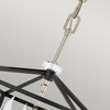 Średnia lampa wisząca / Półplafon Stinson - 4 źródła światła - Czarny / Polerowany nikiel Quintiesse QN-STINSON-4P-M-BK