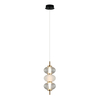 Lampa wisząca Italux PND-84938-3-BK Czarny, biały, przezroczysty