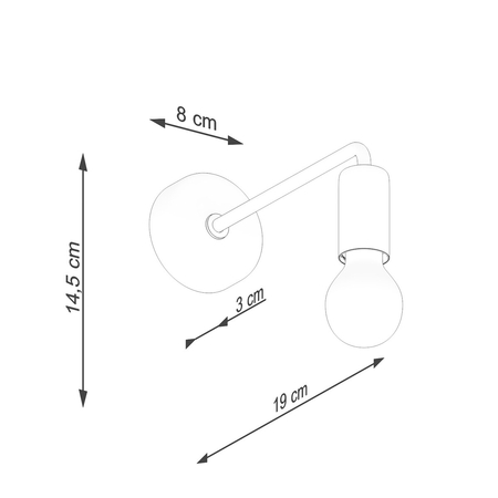Sollux Lighting Kinkiet NORAH czarny SL.1449