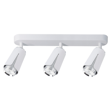 Milagro Flower Chrome Spot 3xGU10 Biały ML0274 BIAŁY + CHROM